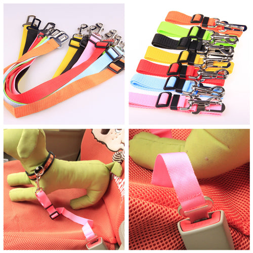 Dog Car Seat Belt - Adjustable Pet Safety Restraint Harness Clip