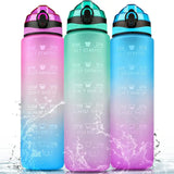 32oz Motivational Water Bottle with Time Markers
