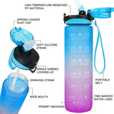 32oz Motivational Water Bottle with Time Markers