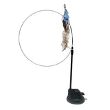 Interactive Bird Cat Toy - Motion-Activated Feather Wand with Suction Cup