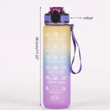 32oz Motivational Water Bottle with Time Markers