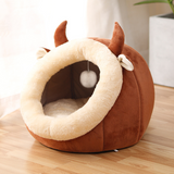 Cozy Cat Nest - Soft Plush Cave Bed for Indoor Cats