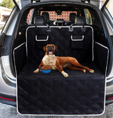 Dog Car Seat Cover — Waterproof Back Seat Protector with Pockets