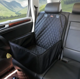 Dog Car Seat Cover — Waterproof Back Seat Protector with Pockets