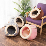 Cozy Cat Nest - Soft Plush Cave Bed for Indoor Cats