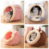 Cozy Cat Nest - Soft Plush Cave Bed for Indoor Cats