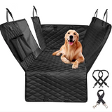 Dog Car Seat Cover — Waterproof Back Seat Protector with Pockets
