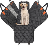 Dog Car Seat Cover — Waterproof Back Seat Protector with Pockets
